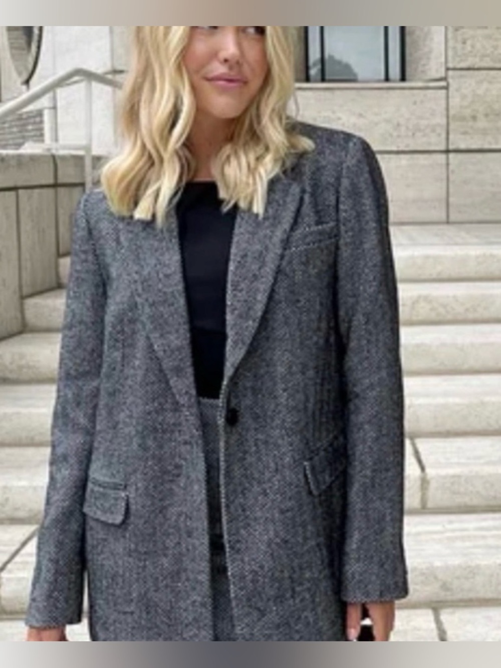 Shipley Gray Herringbone Blazer